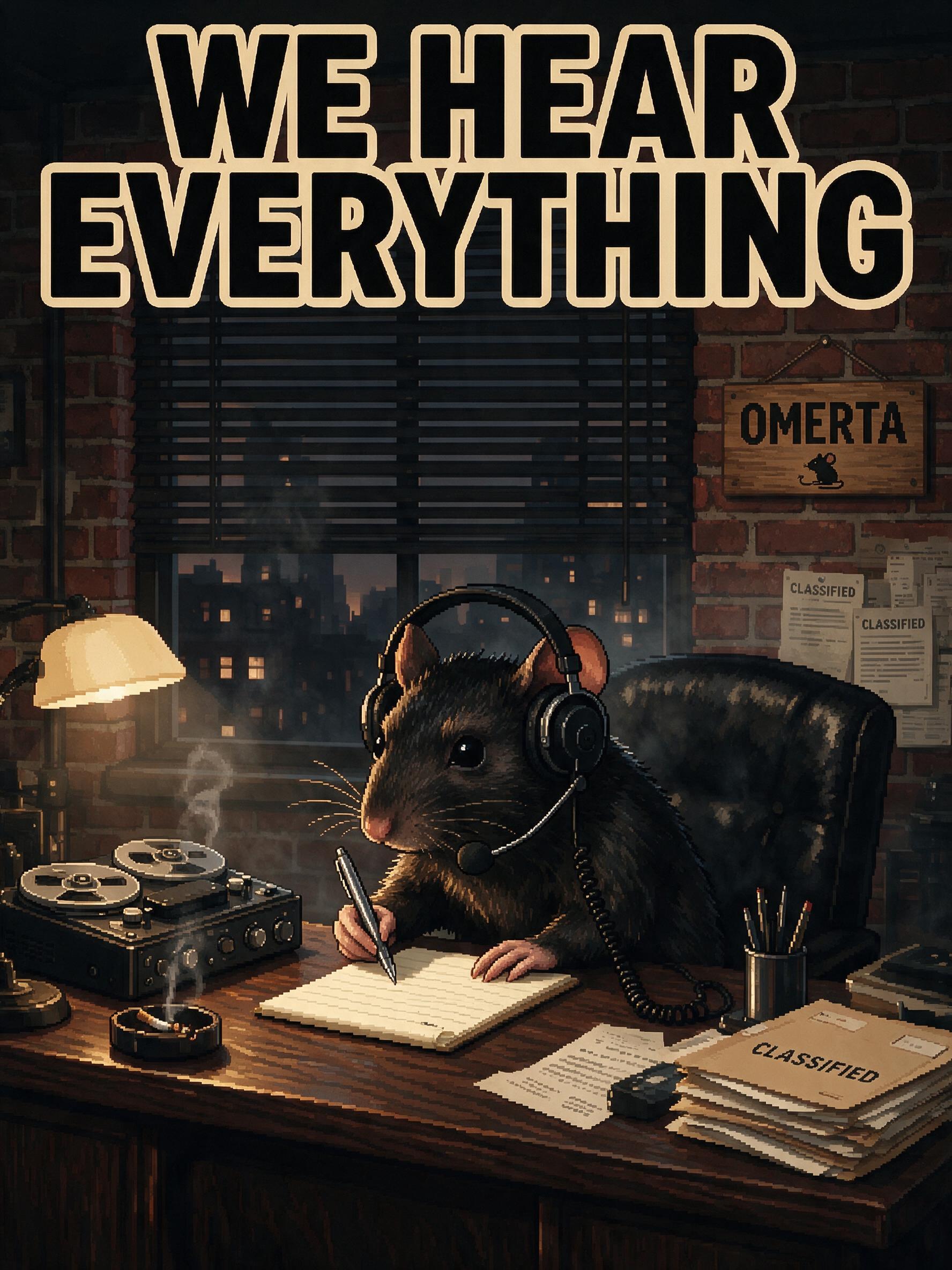 WE HEAR EVERYTHING meme